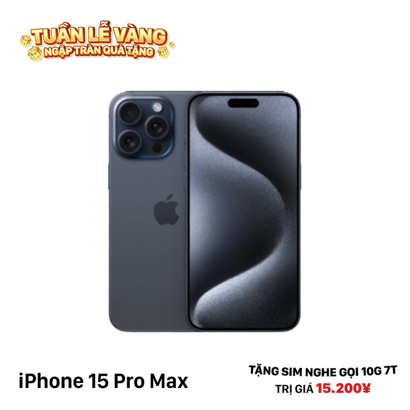 iPhone 15 Pro Max 512GB Xanh Dương 98% pin 89%  Quốc tế từ SB (Không dùng sim SB)  - HH4699