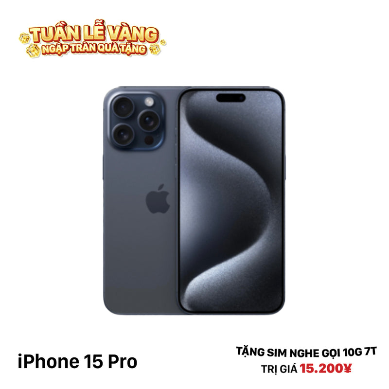 iPhone 15 Pro 128GB Xanh Dương 98% pin 88%  Quốc Tế Apple - HH3154