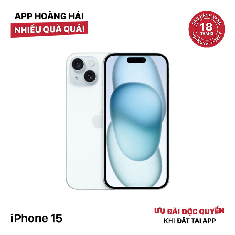 iPhone 15 128GB Xanh Dương 98% pin 85%  Quốc tế từ SB (Không dùng sim SB - xước viền cam) - HH7152