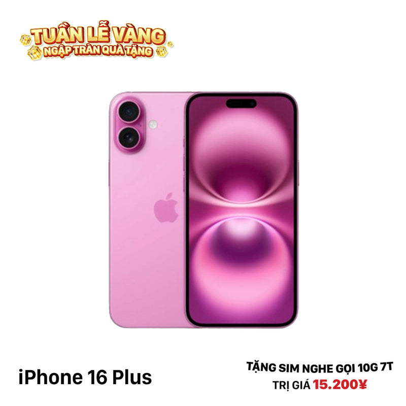 iPhone 16 Plus 128GB Hồng 100% Fullbox DEMO Quốc tế từ SB (Không dùng sim SB - sạc 1 lần) - HH6075