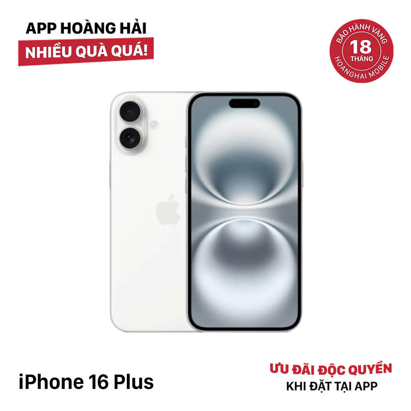 iPhone 16 Plus 128GB Trắng 99% pin 100% Quốc tế từ SB (Không dùng sim SB)  - HH3598