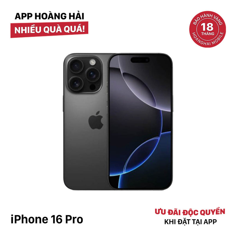 iPhone 16 Pro 128GB Đen 100% ĐBH Quốc tế từ SB (Không dùng sim SB)