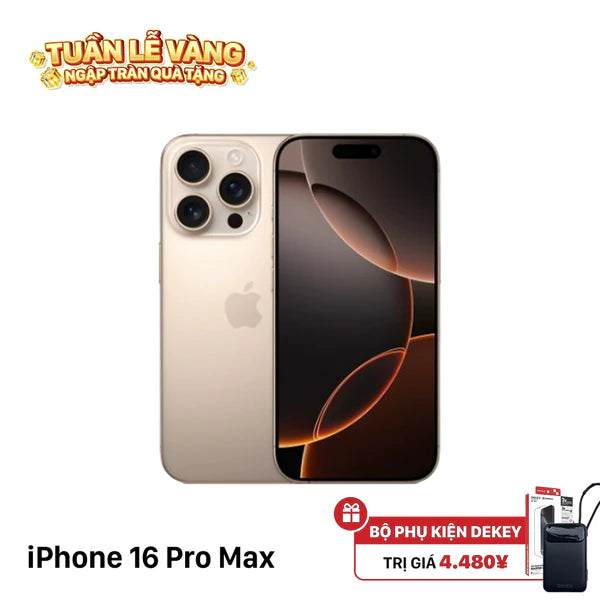 iPhone 16 Pro Max 1TB Vàng Sa Mạc Nguyên Hộp Quốc tế từ RKT (Không dùng sim RKT)