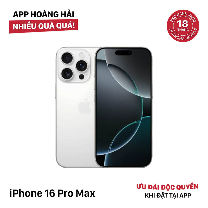 iPhone 16 Pro Max 512GB Trắng Nguyên Hộp Quốc tế từ RKT (Không dùng sim RKT)
