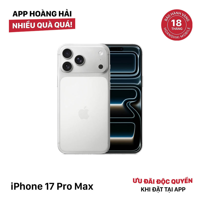 iPhone 17 Pro Max 256GB Bạc 100% FullBox Quốc tế từ RKT (Không dùng sim RKT)