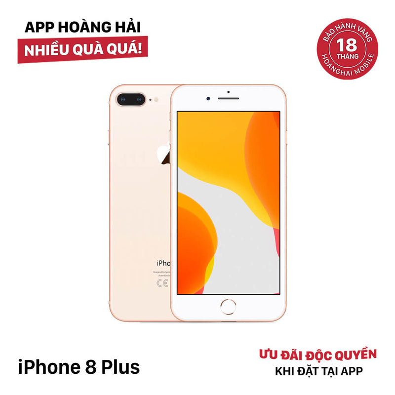 iPhone 8 Plus 64GB Vàng 98% pin 86%  Máy đã trả hết tiền mạng dùng như Quốc tế Apple (Màn xước) - HH4701