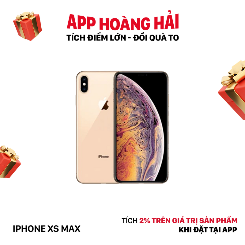 iPhone XS Max 256GB Vàng 97% pin 100% Máy đã trả hết tiền mạng dùng như Quốc tế Apple (Đã thay pin, xước viền) - HH5675