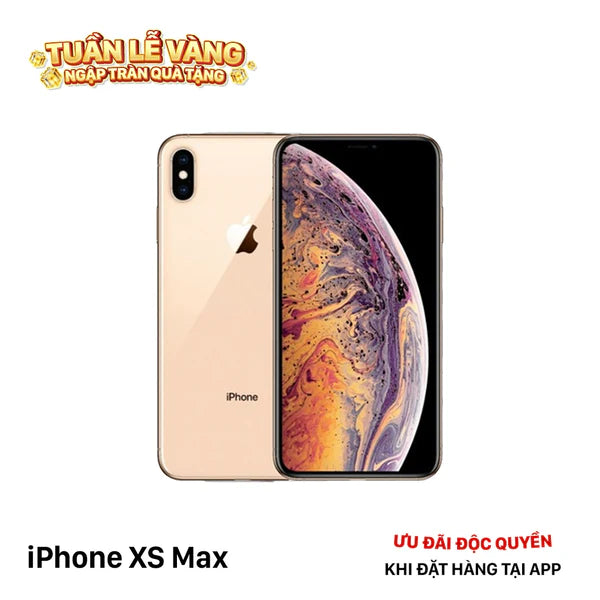 iPhone XS Max 256GB Vàng 98% pin 100% Máy đã trả hết tiền mạng dùng như Quốc tế Apple (Đã thay pin - Đốm camera 1x, màn sứt nhỏ, xước viền) - HH3784