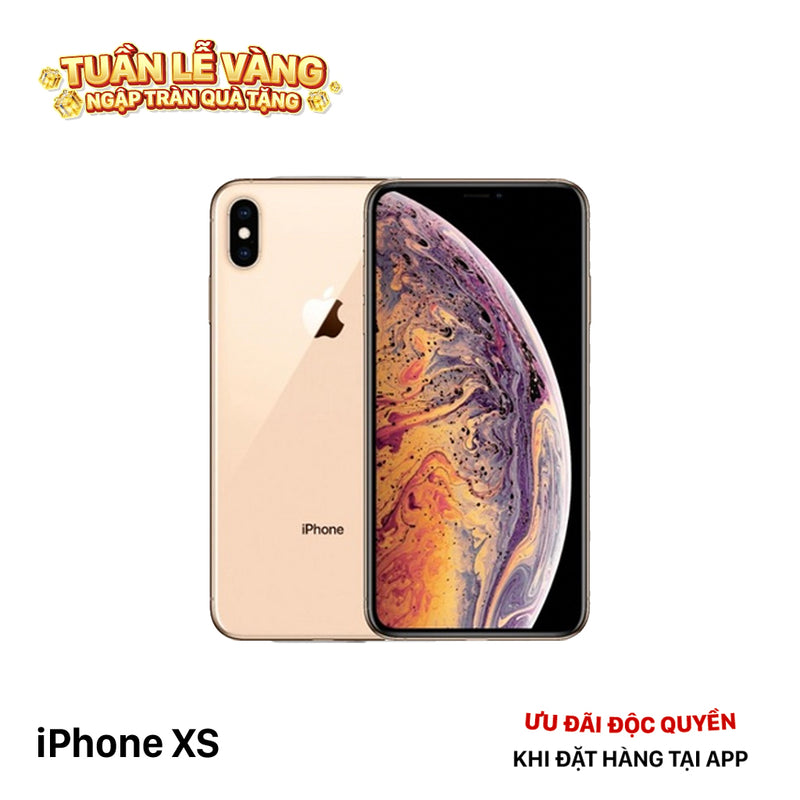 iPhone XS 256GB Vàng 98% pin 100% DBH  Máy đã trả hết tiền mạng dùng như Quốc tế Apple (Đã thay pin - máy xước, vòng tròn cam sau) - HH6600
