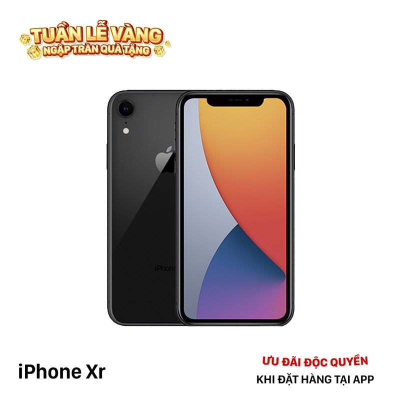 iPhone XR 128GB Black 98% pin 85% ĐBH Máy đã trả hết tiền mạng dùng như Quốc tế Apple (Đốm camera 1x,viền xước,màn xước)- HH0146