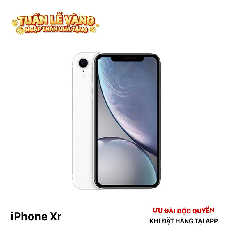iPhone XR 64GB Trắng 98% pin 100%  Máy đã trả hết tiền mạng dùng như Quốc tế Apple (Đã thay pin - màn đốm trắng) - HH6479