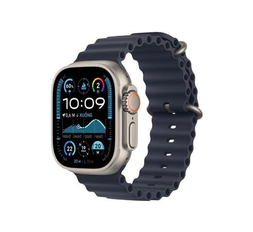 Apple Watch Ultra 49mm 4G + GPS 98% Vỏ titan/Dây đeo Ocean màu Xanh từ SB