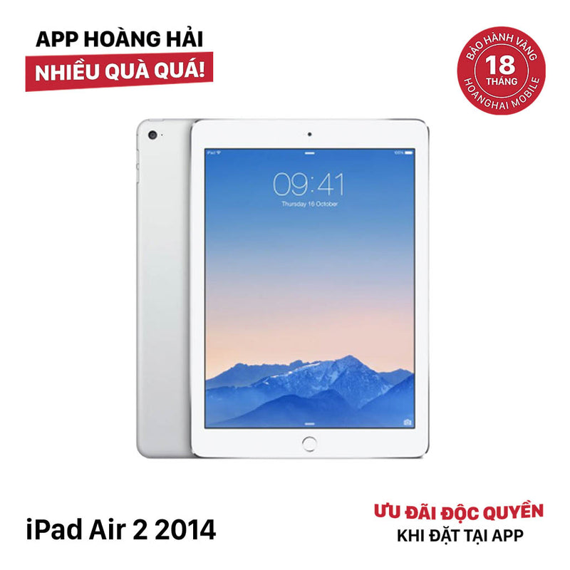 Ipad Air 2 9.7" 32GB Silver Wifi 98% pin 89% (vòng tròn cam sau)