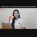 Sim nghe gọi AU không giới hạn I Data 50GB Cước 3980¥ - Tặng tai nghe không dây