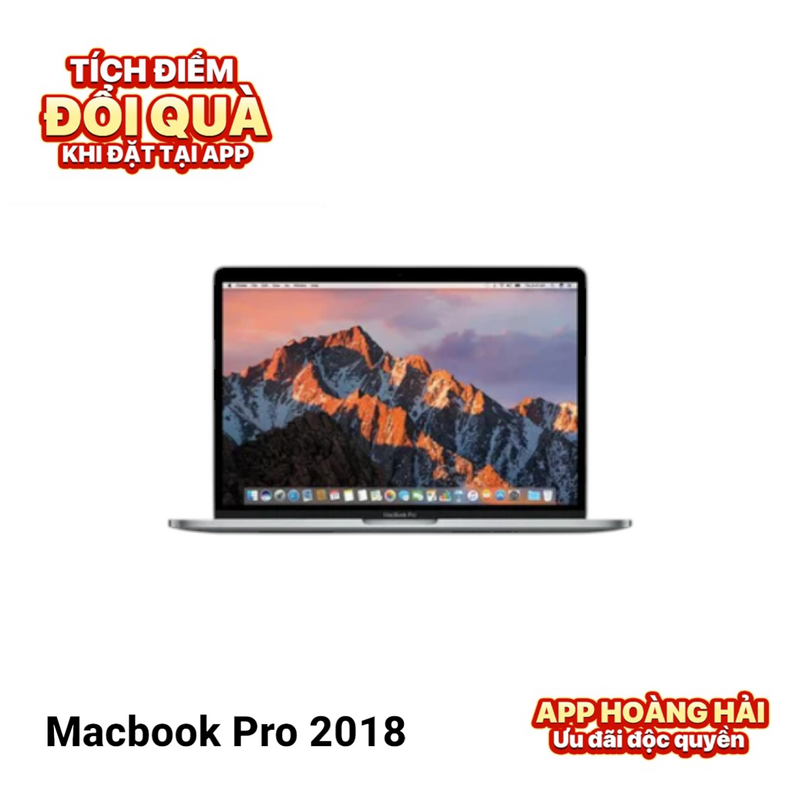 Macbook Pro 2018 13.3in Xám Intel Core i5/RAM 8GB/SSD 256GB 98% Sạc 110 lần BPTN (Không có vân tay)