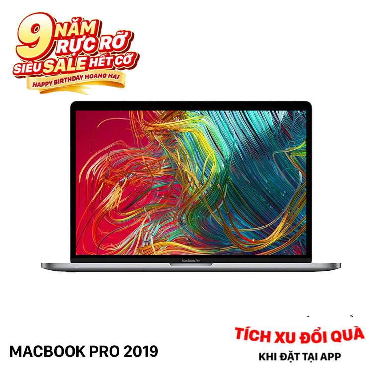 Macbook Pro 2019 13.3in Xám Intel Core i7/RAM 16GB/SSD 256GB 97% pin 100%  BPTA (Đã thay pin, xước màn , ám team vỏ)