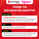 Sim nghe gọi Rakuten full dung lượng data cước 3.300¥ - Tặng tai nghe không dây ngẫu nhiên