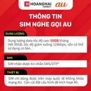 Sim nghe gọi AU không giới hạn I Data 50GB Cước 3980¥ - Tặng tai nghe không dây