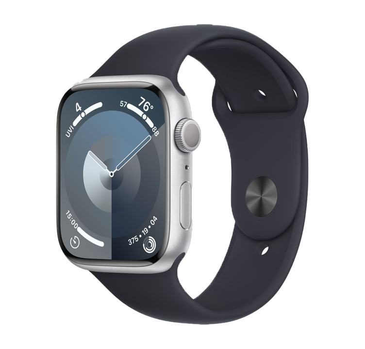 Apple Watch Series 9 41mm GPS 100% Fullbox Vỏ Nhôm màu Bạc/ Dây Thể thao màu Đen