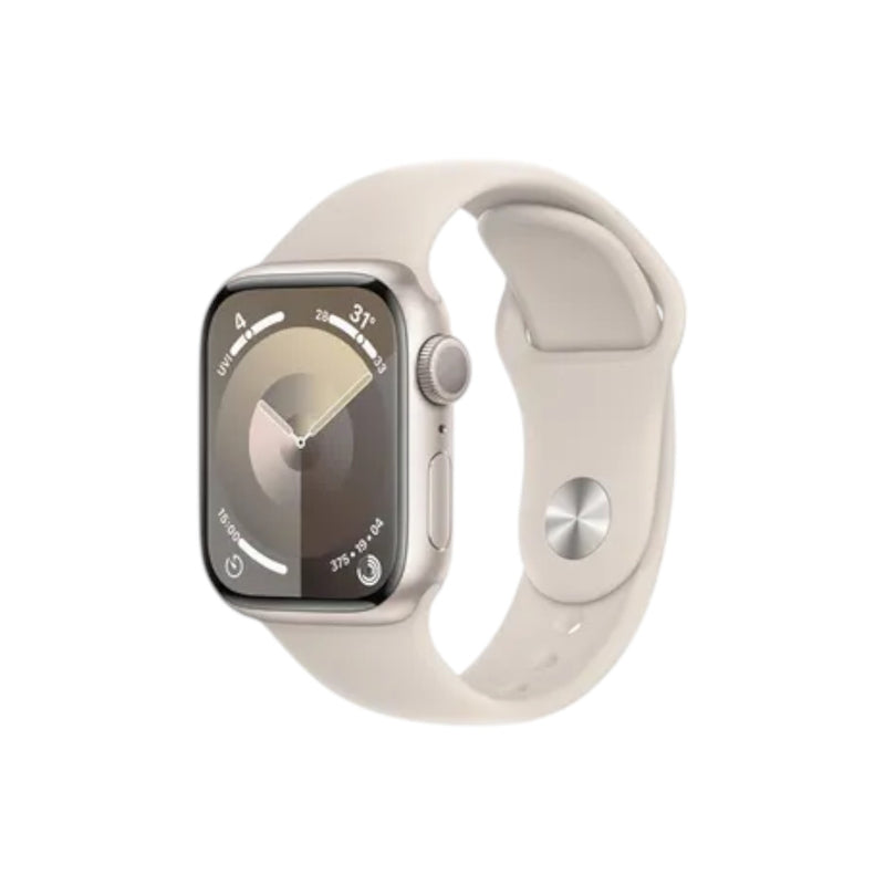 Apple Watch Series 9 41mm 98% GPS Starlight Aluminum Case with Starlight Sport Band (Xước phẩy màn hình)