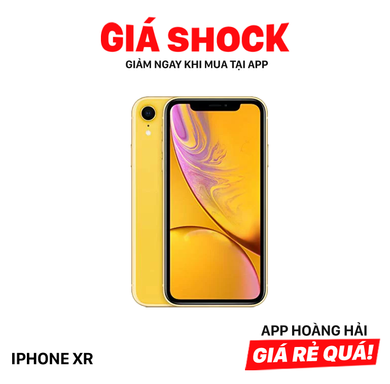 iPhone XR 64GB Vàng 98% pin 86%  Máy đã trả hết tiền mạng dùng như Quốc tế Apple (Đốm camera 1x) - HH9215