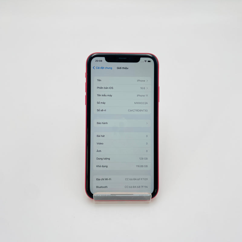 iPhone 11 128G Red 98% pin 85%  Máy đã trả hết tiền mạng dùng như Quốc tế Apple
