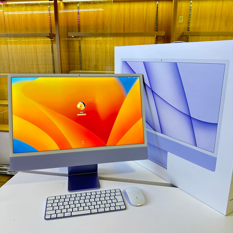 iMac 2021 24in Purple Apple M1/RAM 8G/SSD 256G 98% Fullbox Like New