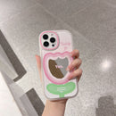 HHPK48 Ốp lưng Hoạ tiết hoa Tulip tráng gương