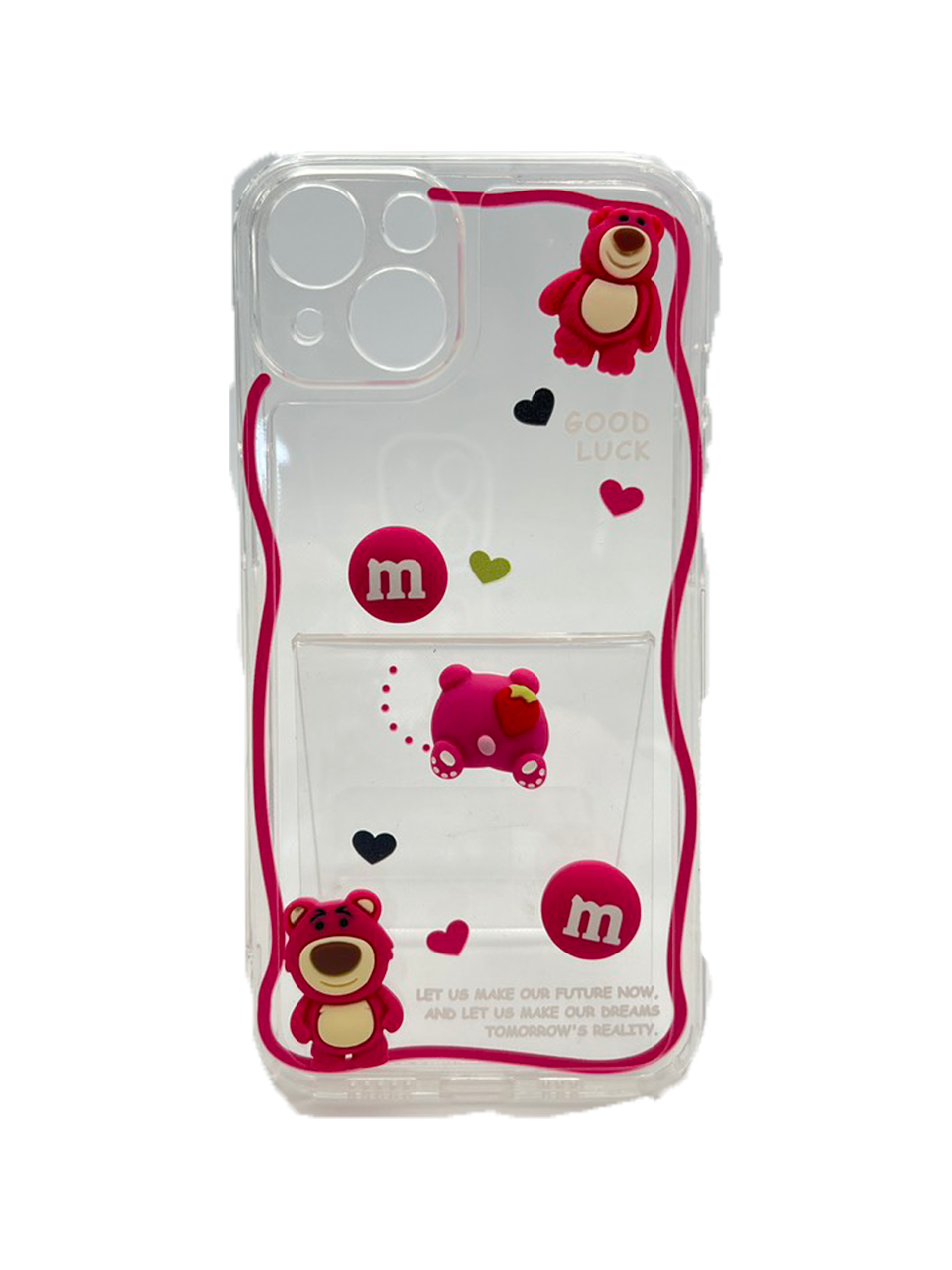 HHPK18 Ốp viền sóng đính Gấu dâu 3D