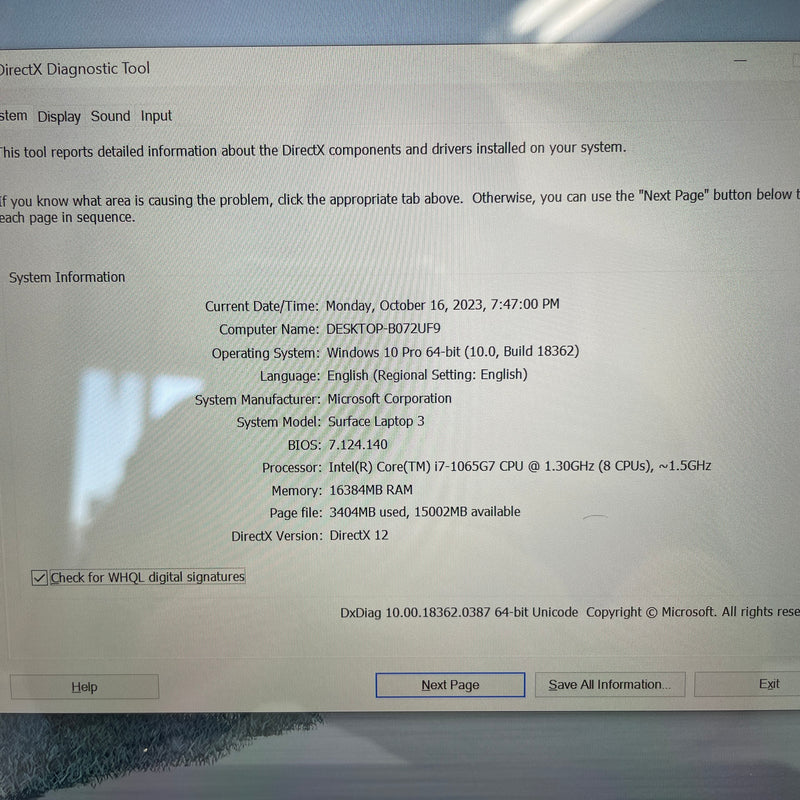 Microsoft Surface 3 13.5in  i7 1065 G7/RAM 16G/SSD 256G Màn hình cảm ứng Likenew