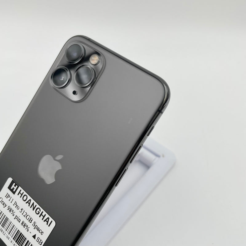 iPhone 11 Pro 512GB Space Gray 98% pin 88% Quốc tế từ SB (Không dùng sim SB - Xước màn , tróc sơn góc máy)
