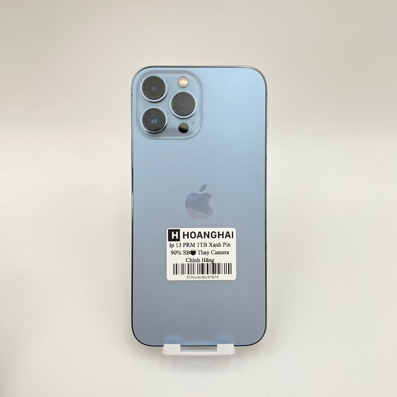 iPhone 13 Pro Max 1TB Sierra Blue 98% pin 90% Máy đã trả hết tiền mạng dùng như Quốc tế Apple (Đã thay camera chính hãng Apple)