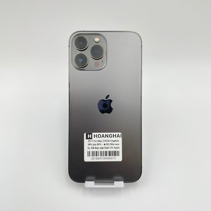 iPhone 13 Pro Max 256GB Graphite 98% pin 86% Quốc tế từ SB (Không dùng sim SB - Đốm cam 3x)