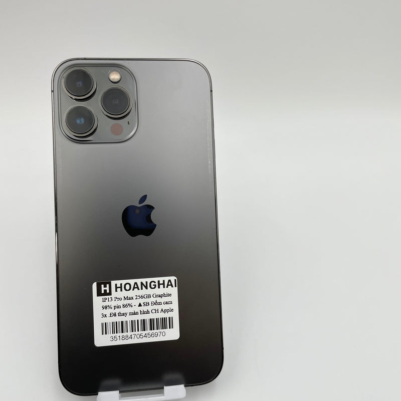 iPhone 13 Pro Max 256GB Graphite 98% pin 86% Quốc tế từ SB (Không dùng sim SB - Đốm cam 3x)