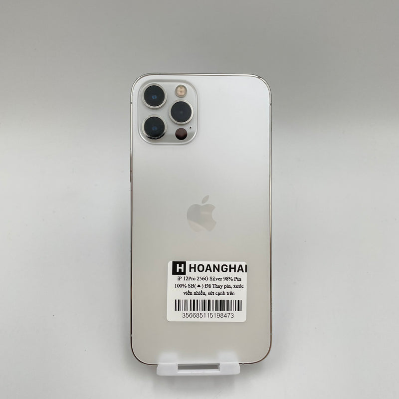 iPhone 12 Pro 256GB Silver 98% pin 100% Quốc tế từ SB (Không dùng sim SB - Đã thay pin - Xước mẻ viền)