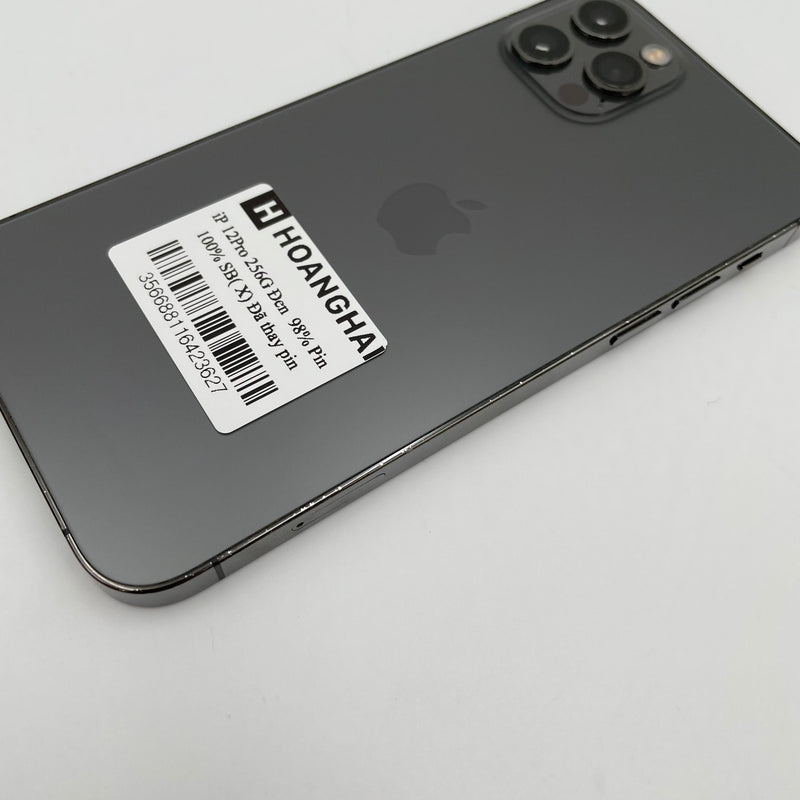iPhone 12 Pro 256GB Graphite 98% pin 100% Quốc tế từ SB (Không dùng sim SB - Đã thay pin - Xước viền)