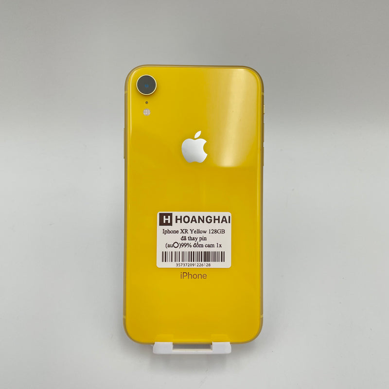 iPhone XR 128GB Yellow 98% pin 100% Máy đã trả hết tiền mạng dùng như Quốc tế Apple (Đã thay pin, Đốm camera 1x)