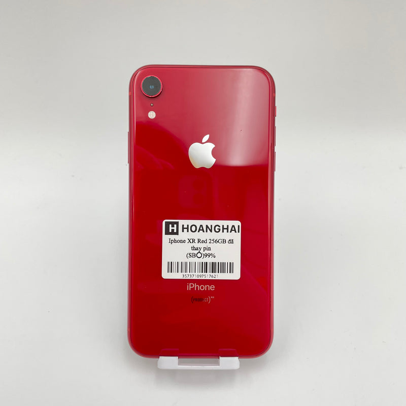 iPhone Xr 256GB Red 98% pin 100% Máy đã trả hết tiền mạng dùng như Quốc tế Apple (Đã thay pin, mẻ viền)