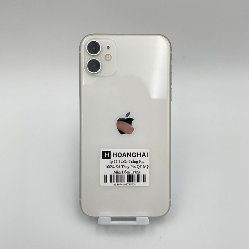 iPhone 11 128GB White 98% pin 100% Quốc tế Apple (Bản Mỹ LL/A - Đã thay pin)