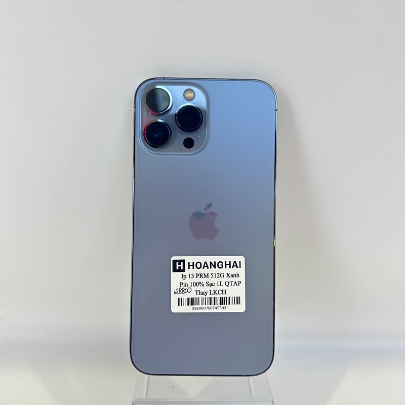 iPhone 13 Pro Max 512GB Sierra Blue 98% pin 100% Quốc tế Apple ( Sạc 1 lần - Thay linh kiện chính hãng Apple)