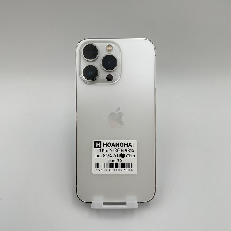 iPhone 13 Pro 512GB Silver 98% pin 85% Máy đã trả hết tiền mạng dùng như Quốc tế Apple (Đốm Camera 3x)