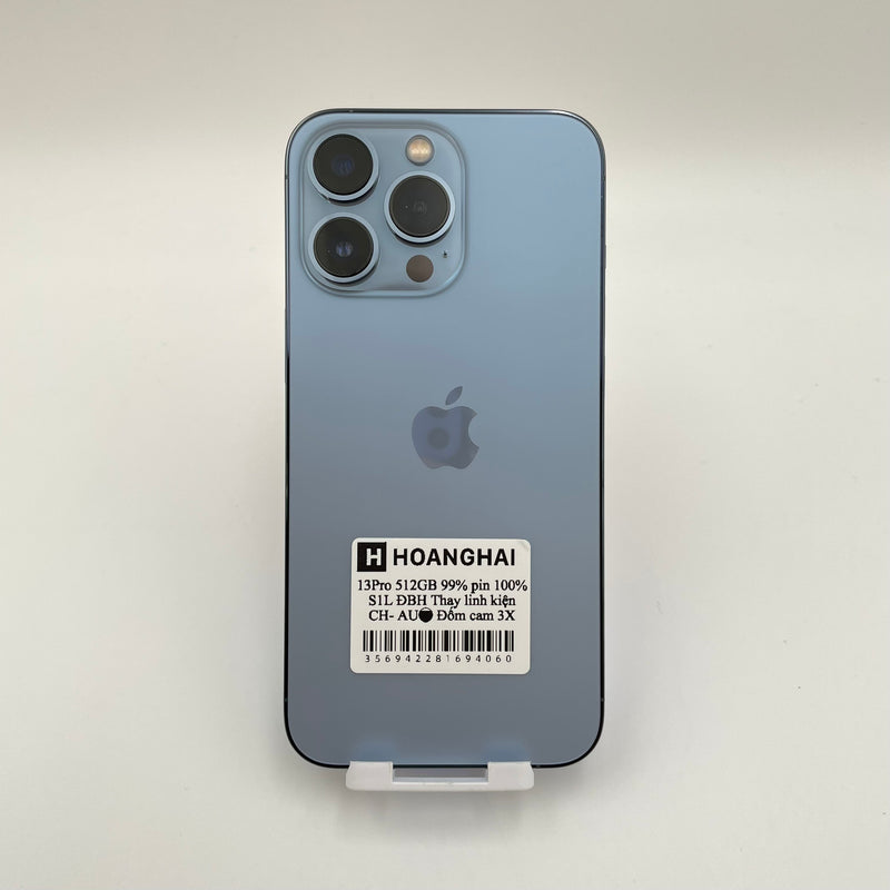 iPhone 13 Pro 512GB Sierra Blue 98% pin 100% Máy đã trả hết tiền mạng dùng như Quốc tế Apple (Đốm Camera 3x)