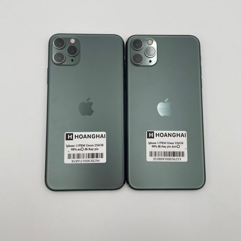 iPhone 11 Pro Max 256GB Midnight Green 98% pin 100% Máy đã trả hết tiền mạng dùng như Quốc tế Apple (Đã thay pin)