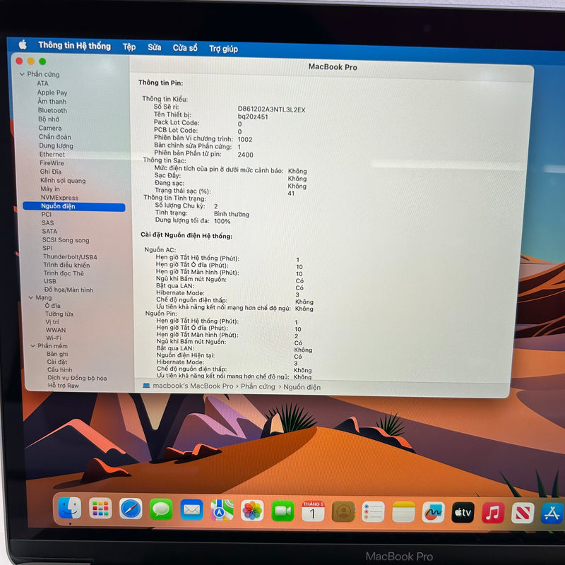 Macbook Pro 2020 13.3in Gray Apple M1/ RAM 8GB/SSD 512GB 99% Fullbox Sạc 2 lần BPTN
