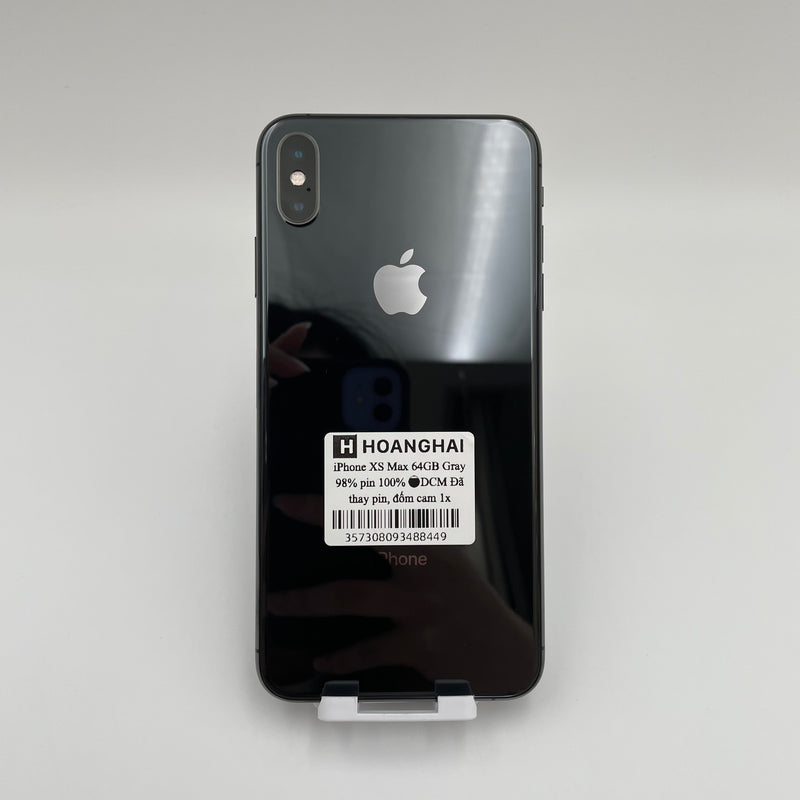 iPhone Xs Max 64GB Space Gray 98% pin 100% Máy đã trả hết tiền mạng dùng như Quốc tế Apple (Đã thay pin - Đốm Camera 1x)