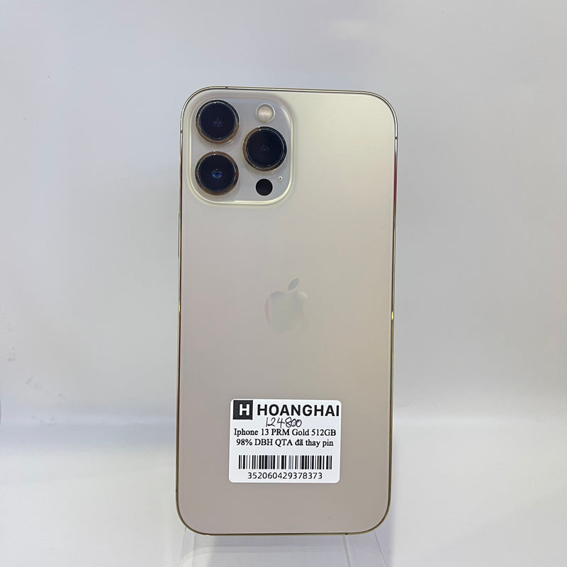iPhone 13 Pro Max 512GB Gold 97% pin 100% DBH Máy đã trả hết tiền mạng Quốc tế Apple (Đã thay pin)