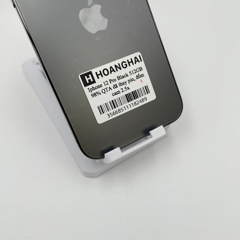 iPhone 12 Pro 512GB Graphite 98% pin 100% Quốc tế Apple (Đã thay pin - Đốm Camera 2.5x)