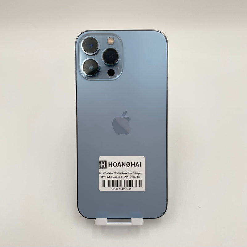 iPhone 13 Pro Max 256GB Sierra Blue 98% pin 85% Quốc tế từ SB(Không dùng sim SB - Thay Camera chính hãng Apple Chính hãng Apple - Đốm Camera 3.8x)