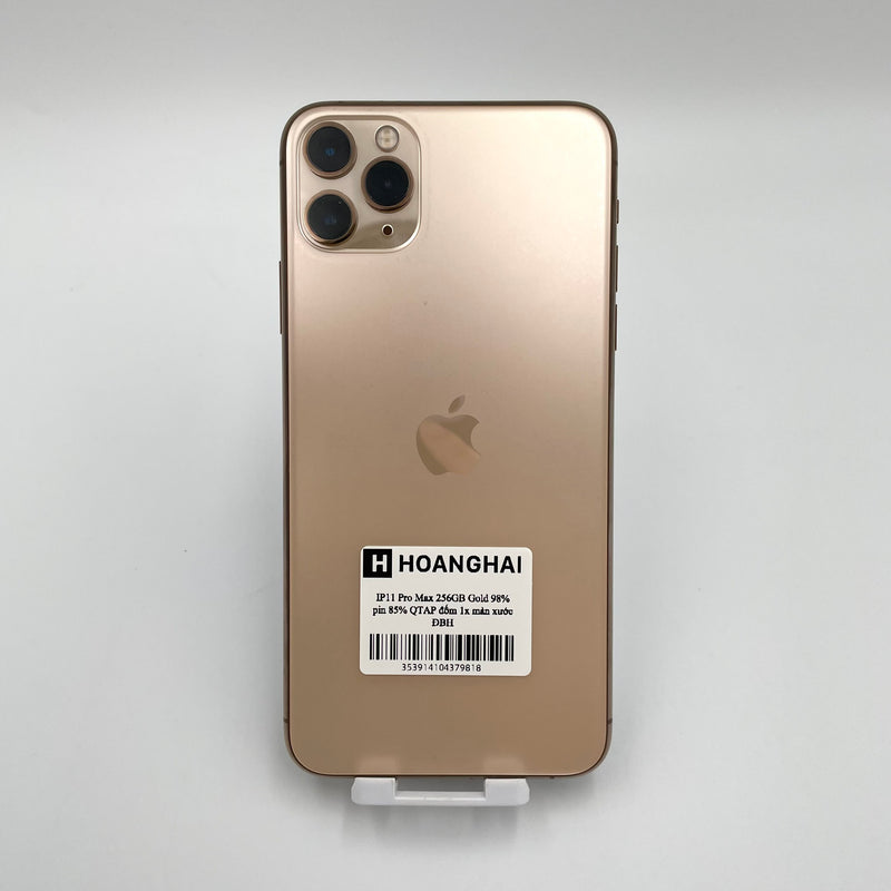 iPhone 11 Pro Max 256GB Gold 98% pin 85% Quốc tế Apple (Đốm Camera 1x - Màn xước nhẹ)