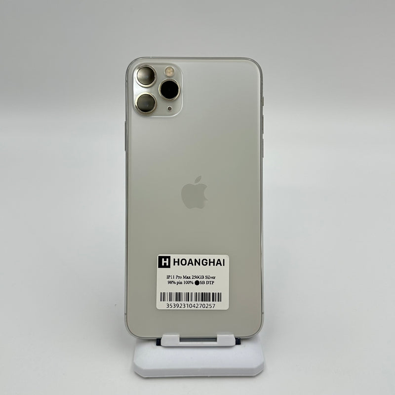 iPhone 11 Pro Max 256GB Silver 98% pin 100% Máy đã trả hết tiền mạng dùng như Quốc tế Apple (Đã thay pin)